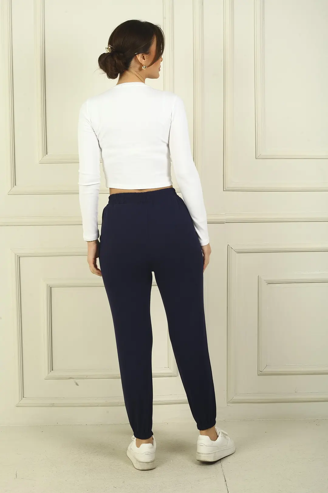 Kadın Beli Ve Paçası Lastikli Cepli Oysho Pantolon 4