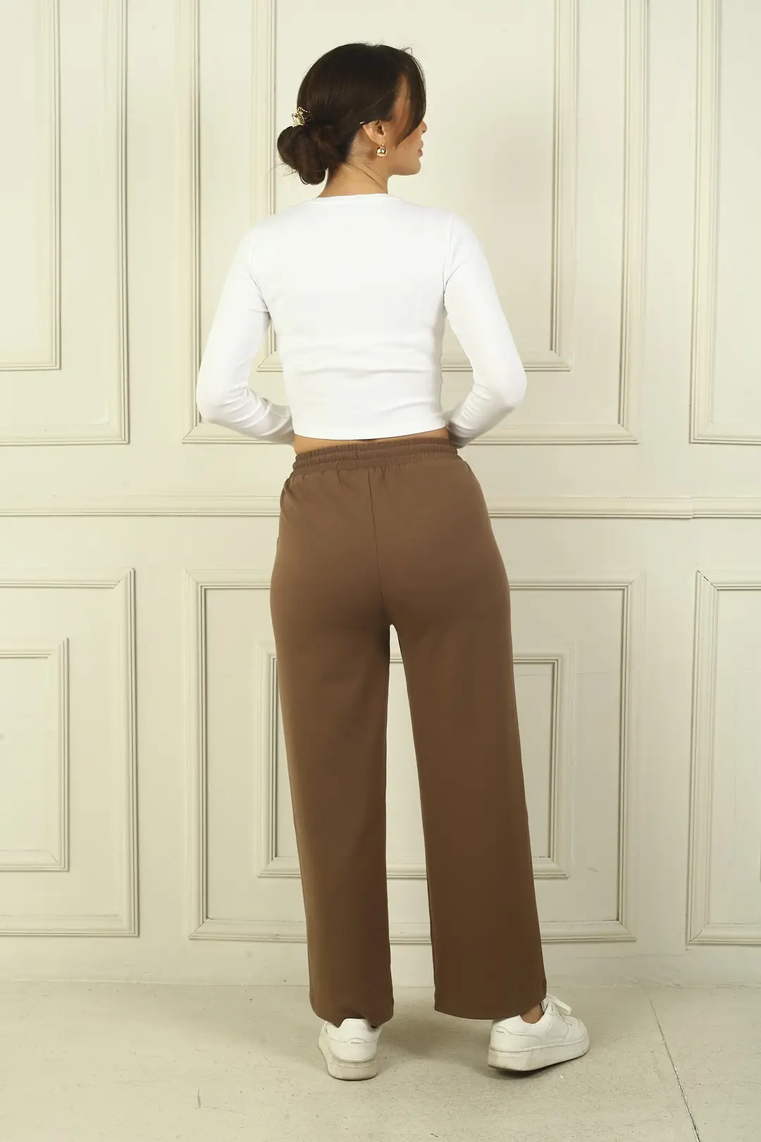 Kadın Beli Lastikli Cepli Palazzo Oysho Pantolon 4
