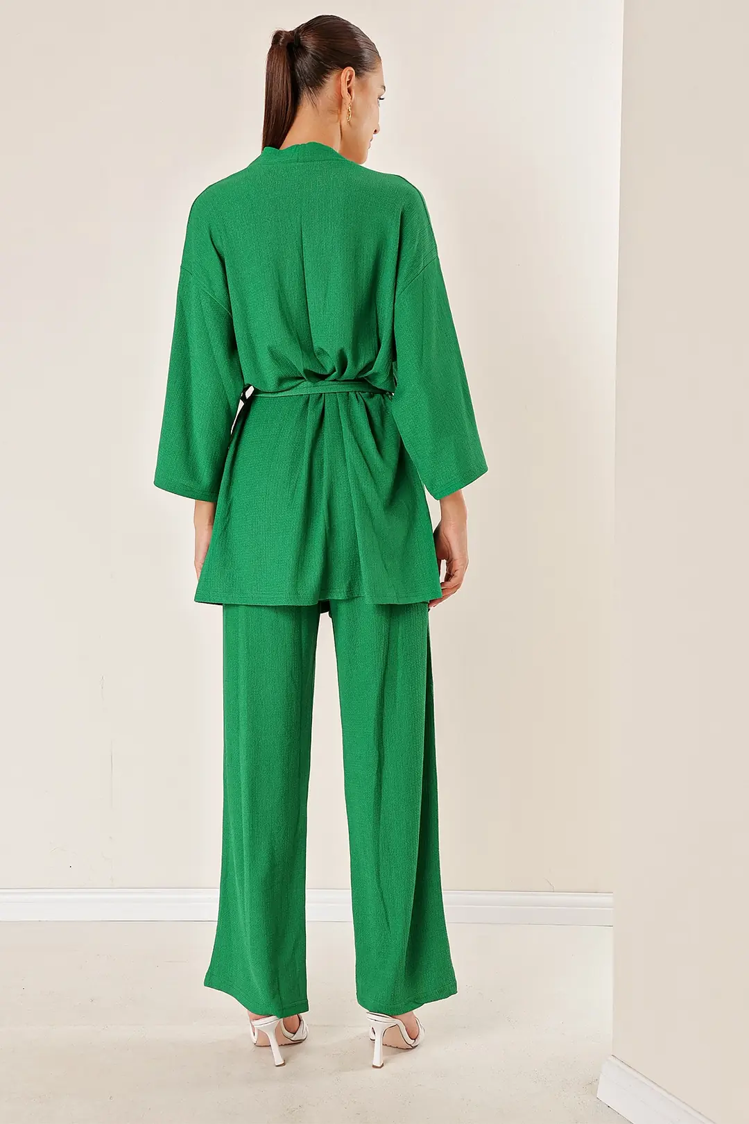 Bürümcük Pantolonu Cepli Kimono Takım 4